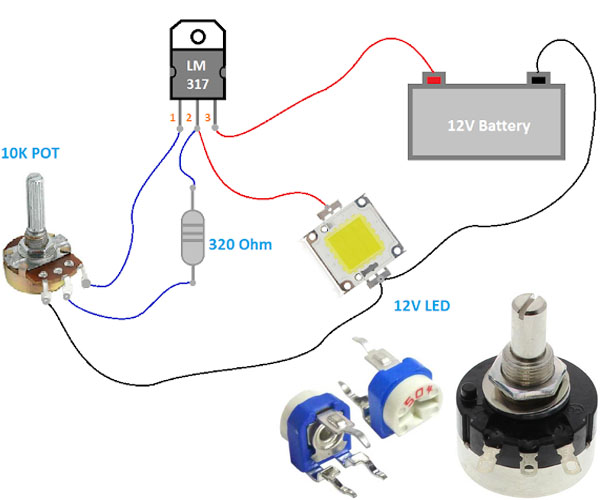 Biến trở điều khiển đèn LED