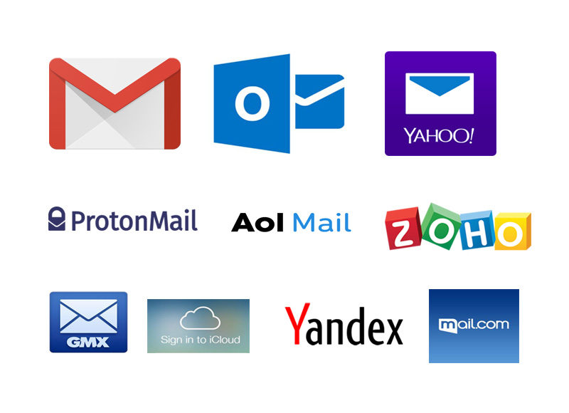 Các dịch vụ email phổ biến