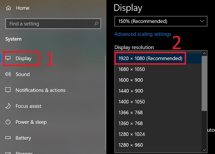Cách chỉnh độ phân giải windows