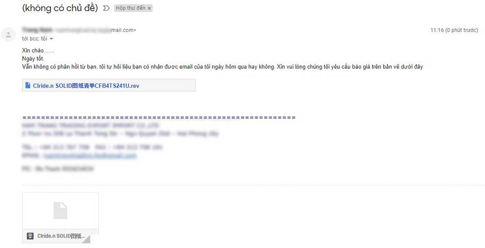 Cảnh báo virus email