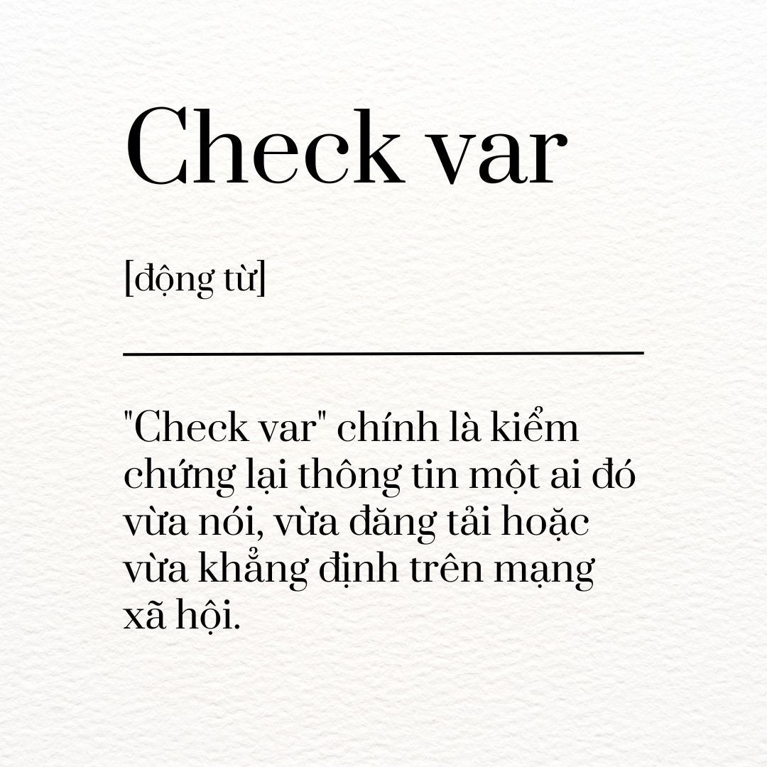 Check VAR trên mạng xã hội