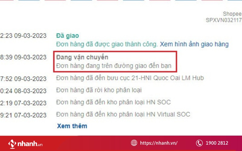 Chờ đợi đơn hàng giao tới