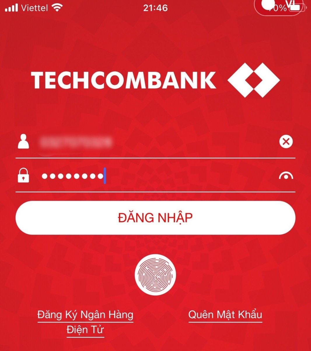 Khôi phục tên đăng nhập Techcombank
