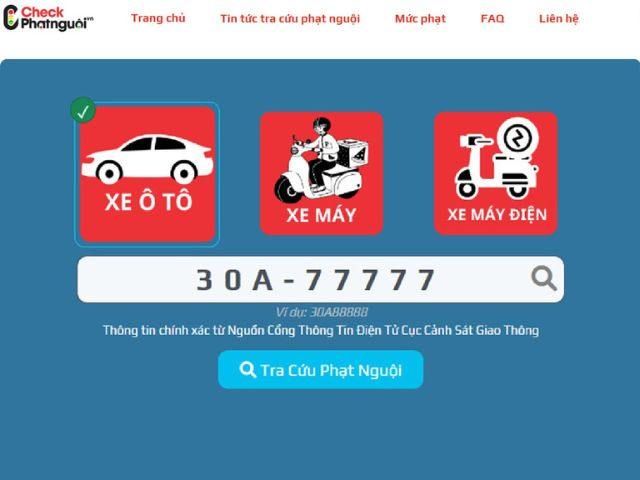 Kiểm tra phạt nguội định kỳ