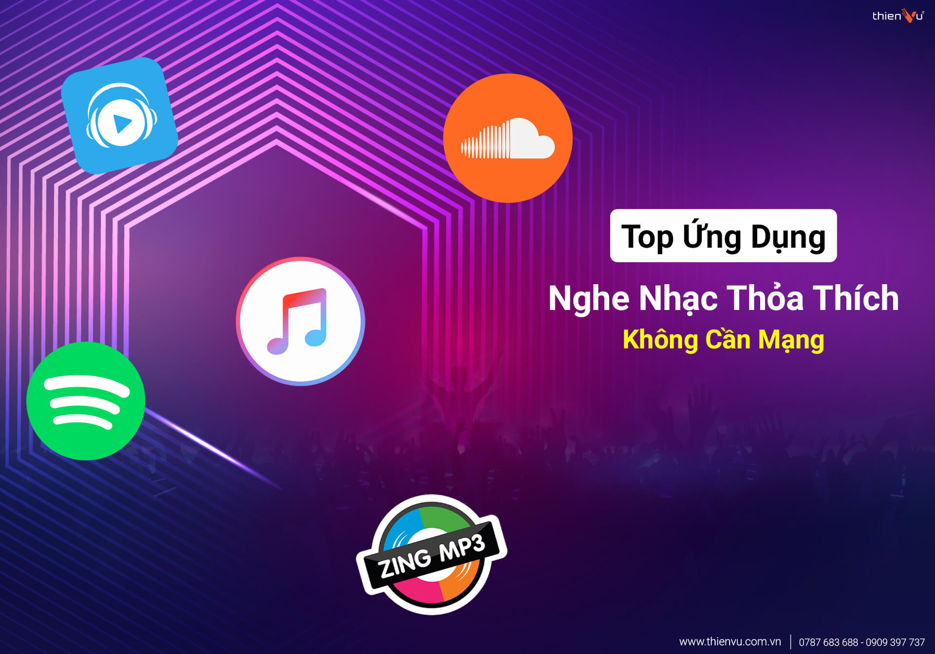 Logo các ứng dụng nghe nhạc