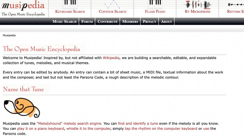 Musipedia: soạn nhạc tìm kiếm