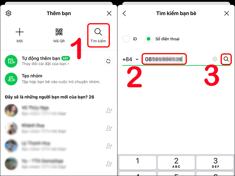 Tìm kiếm số lạ trên mạng xã hội