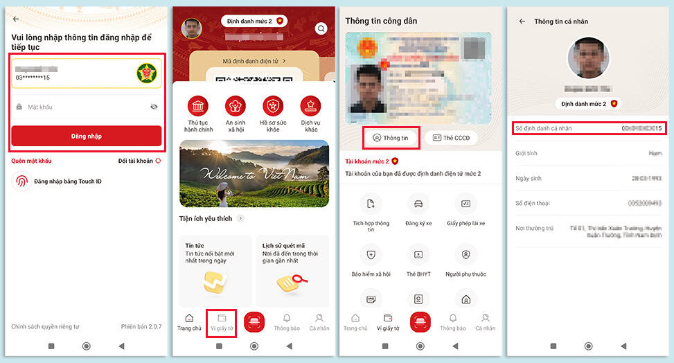 Tra cứu trên app VNeID