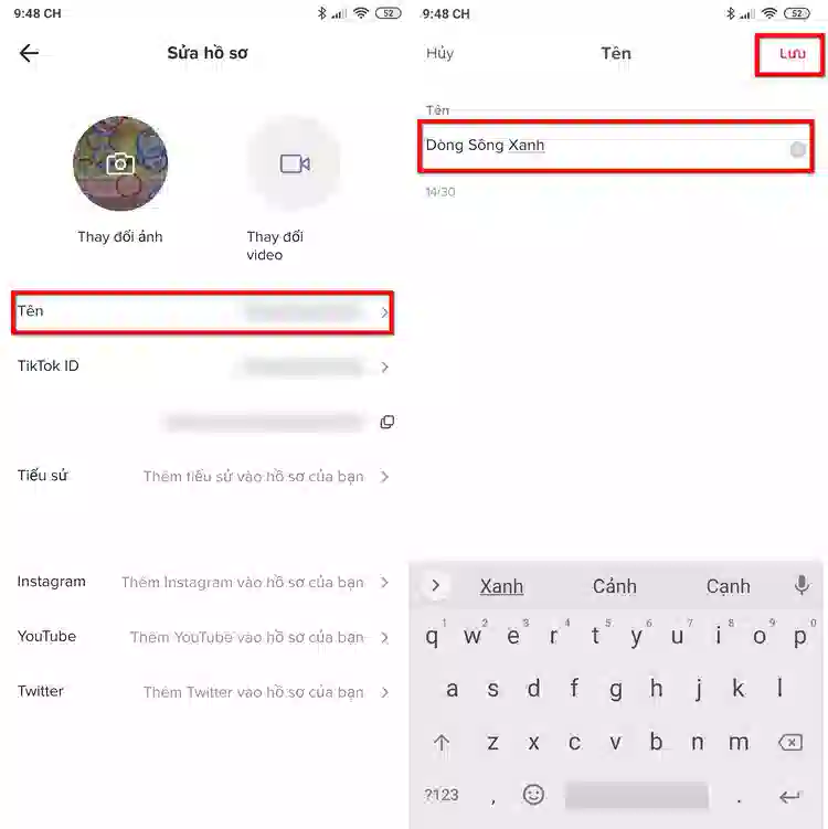 Chọn tên TikTok ấn tượng