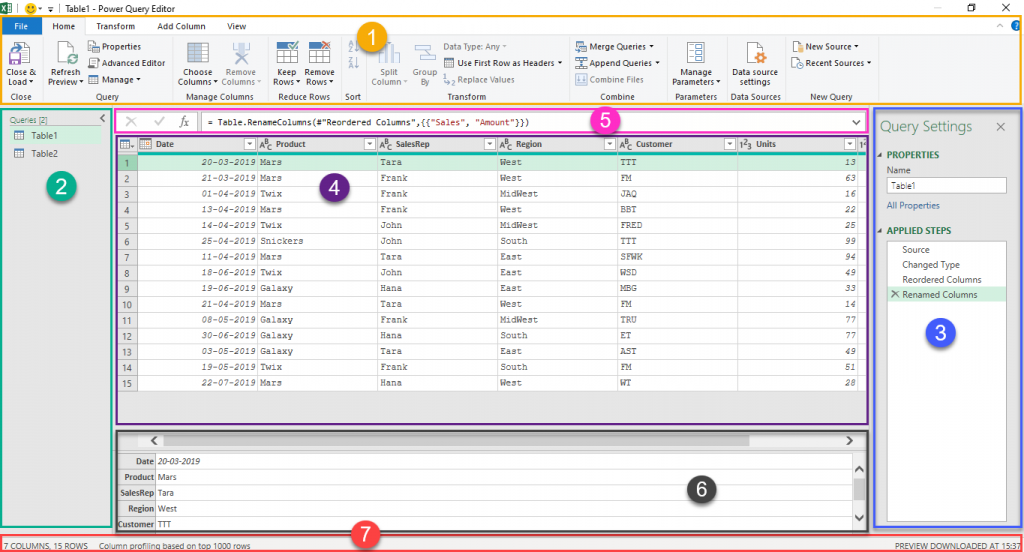 Giao diện Power Query Editor