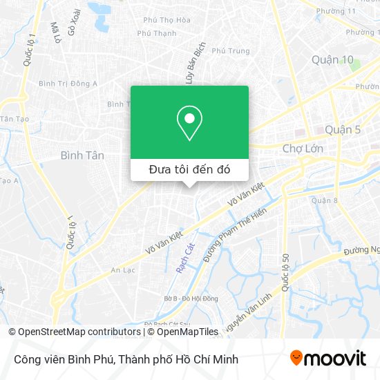 Xe buýt đến công viên Bình Phú